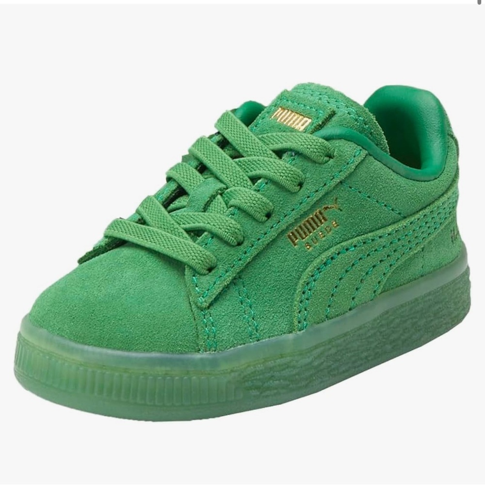 Green Suede Puma Sneaker Size 4C